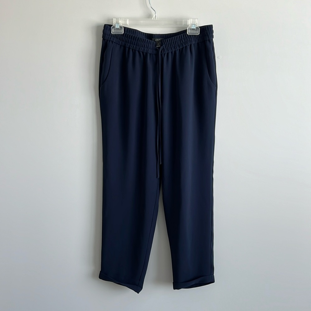 J. Crew Size 8 Navy Drawstring Pants
